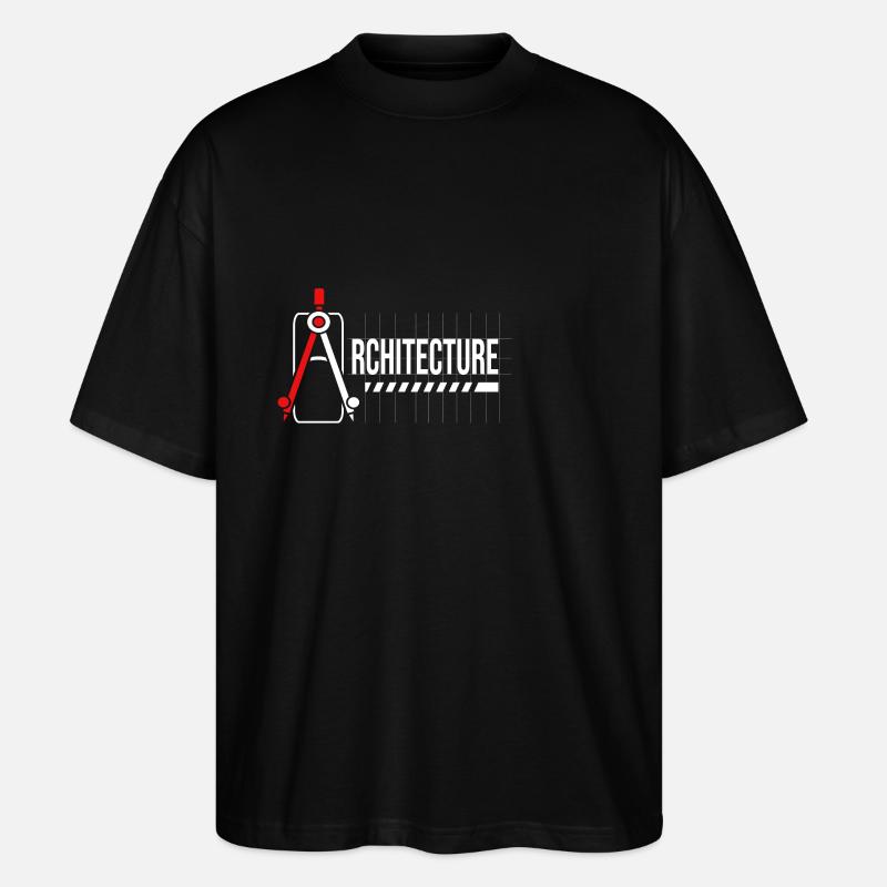 Architekt Architektur - Stanley/Stella Oversized Unisex Bio T-Shirt Blaster 2.0 - Schwarz