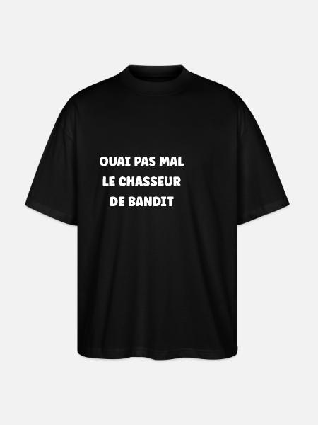 chasseur de bandit - T-shirt bio Blaster 2.0 coupe oversize Stanley/Stella Unisexe - noir