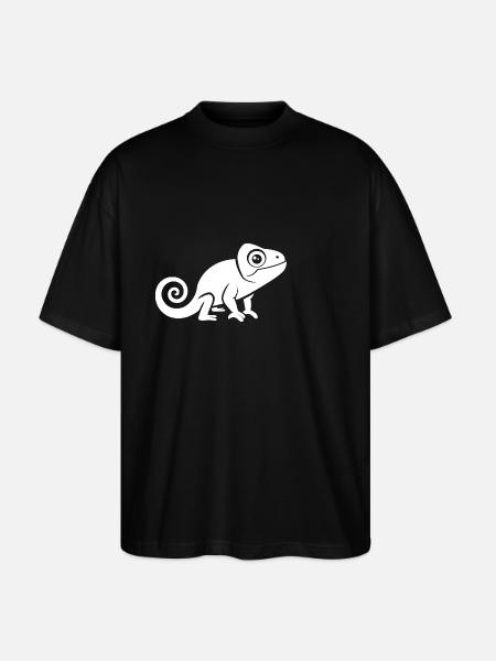 caméléon - T-shirt bio Blaster 2.0 coupe oversize Stanley/Stella Unisexe - noir