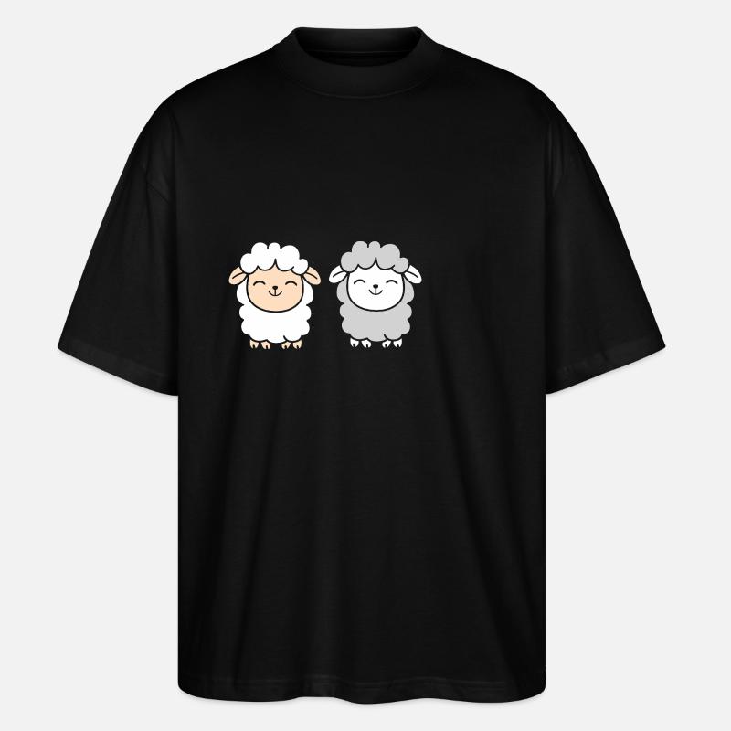 Schaf - Stanley/Stella Oversized Unisex Bio T-Shirt Blaster 2.0 - Schwarz
