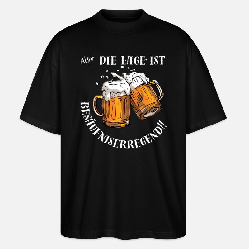 Besäufniserregend - Stanley/Stella Oversized Unisex Bio T-Shirt Blaster 2.0 - Schwarz