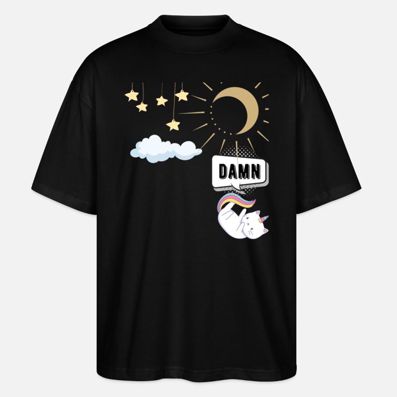 damn katze - Stanley/Stella Oversized Unisex Bio T-Shirt Blaster 2.0 - Schwarz