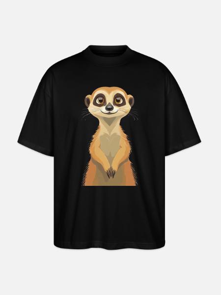 Erdmännchen - Stanley/Stella Oversized Unisex Bio T-Shirt Blaster 2.0 - Schwarz