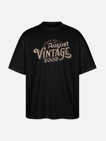 Gave august 2008 Fødselsdag august 2008 august - Stanley/Stella Oversize Unisex Øko T-shirt Blaster 2.0 - sort