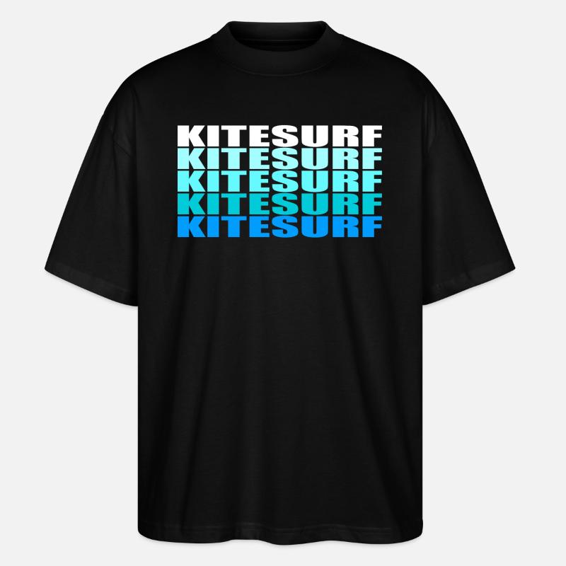 Kitesurf - Stanley/Stella Oversized Unisex Bio T-Shirt Blaster 2.0 - Schwarz