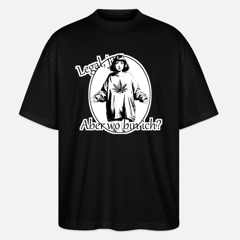 Wo bin ich? - Stanley/Stella Oversized Unisex Bio T-Shirt Blaster 2.0 - Schwarz