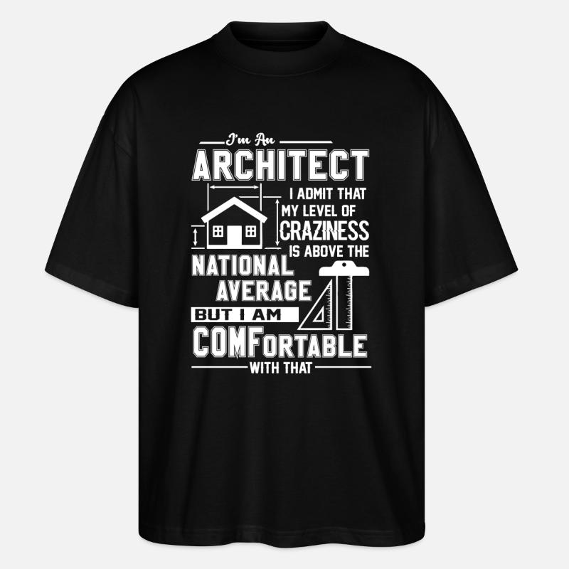 Architecte Je suis un architecte - T-shirt bio Blaster 2.0 coupe oversize Stanley/Stella Unisexe - noir