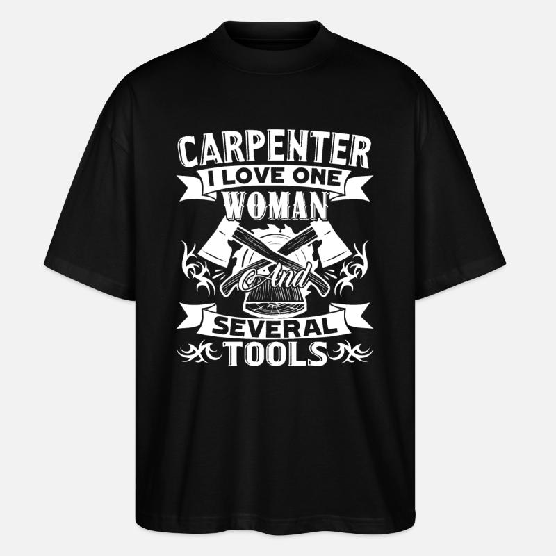 Carpenter Loves Several Tools - Stanley/Stella Oversized Unisex Organic T-shirt Blaster 2.0 - black