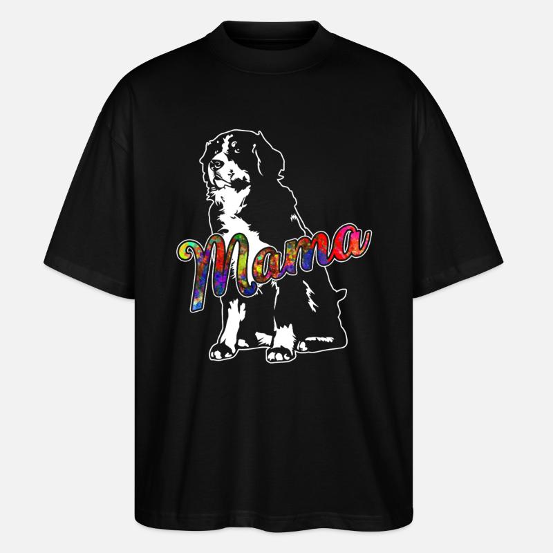 Bernese Mountain Mama - Stanley/Stella Oversized Unisex Organic T-shirt Blaster 2.0 - black