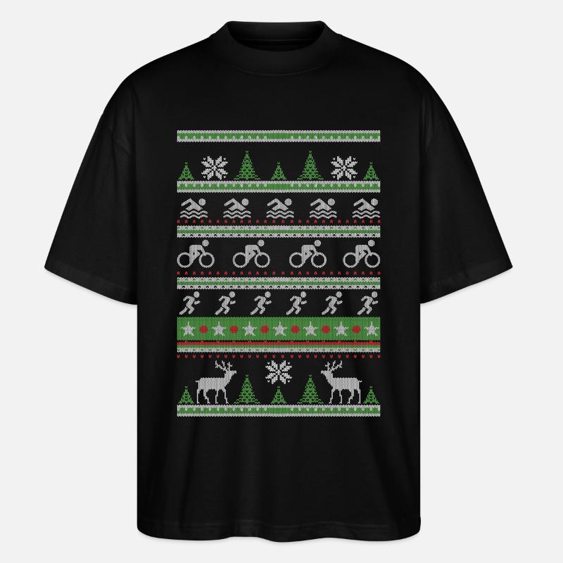 Triathlon Noël moche - T-shirt bio Blaster 2.0 coupe oversize Stanley/Stella Unisexe - noir