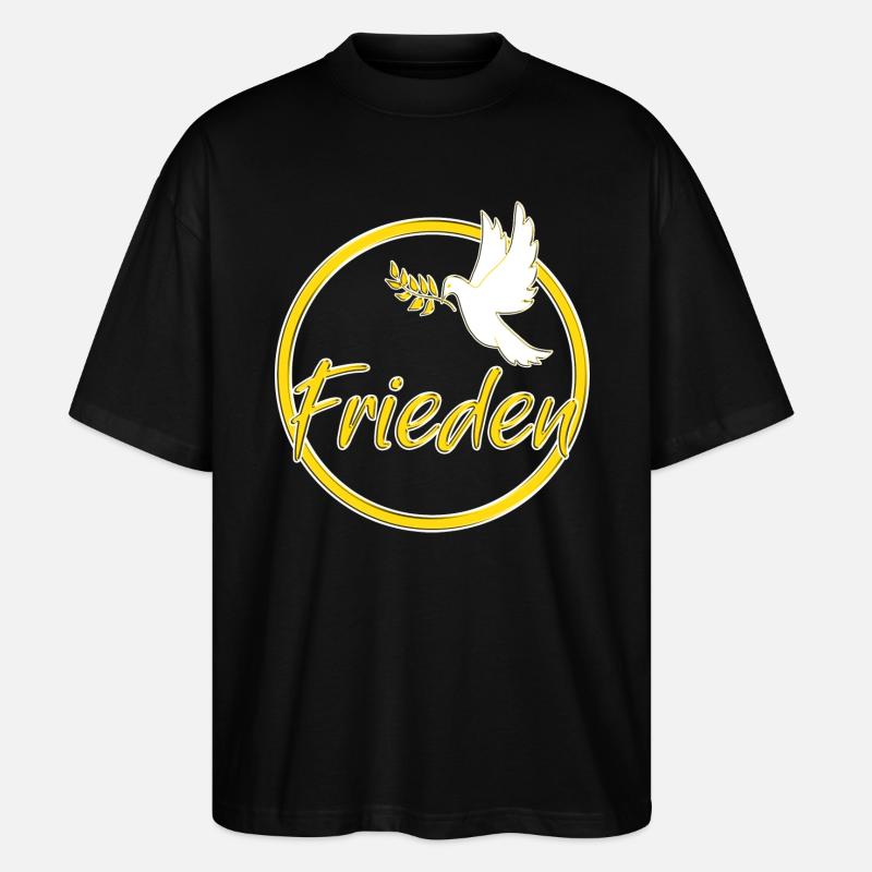 Frieden Friedenstaube - Stanley/Stella Oversized Unisex Bio T-Shirt Blaster 2.0 - Schwarz