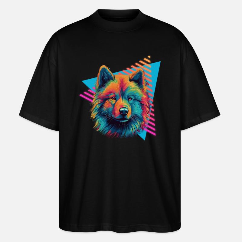 Style Samoyède des années 80 - T-shirt bio Blaster 2.0 coupe oversize Stanley/Stella Unisexe - noir