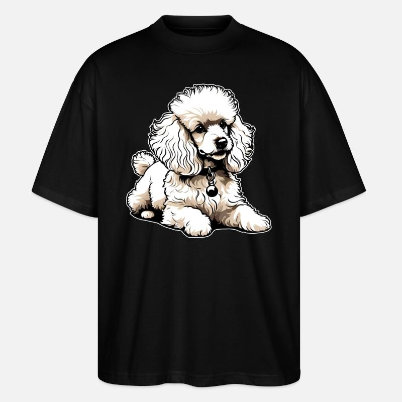 Cute Poodle - Stanley/Stella Oversized Unisex Organic T-shirt Blaster 2.0 - black