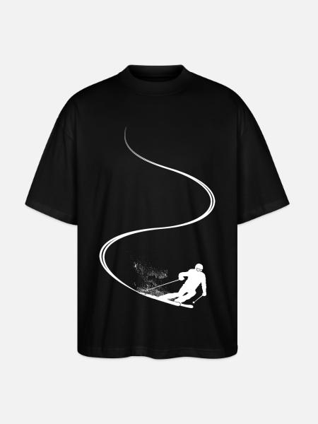 Skibane, afterski, vintersport, skiferie - Stanley/Stella Oversize Unisex Øko T-shirt Blaster 2.0 - sort