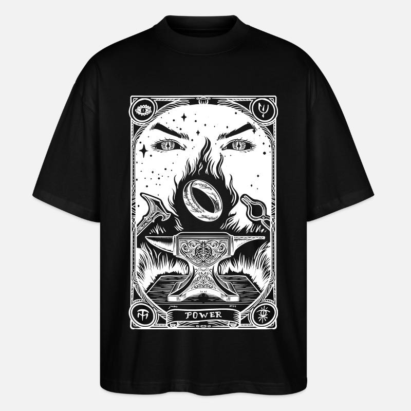 One ring tarot white - Stanley/Stella Oversized Unisex Organic T-shirt Blaster 2.0 - black