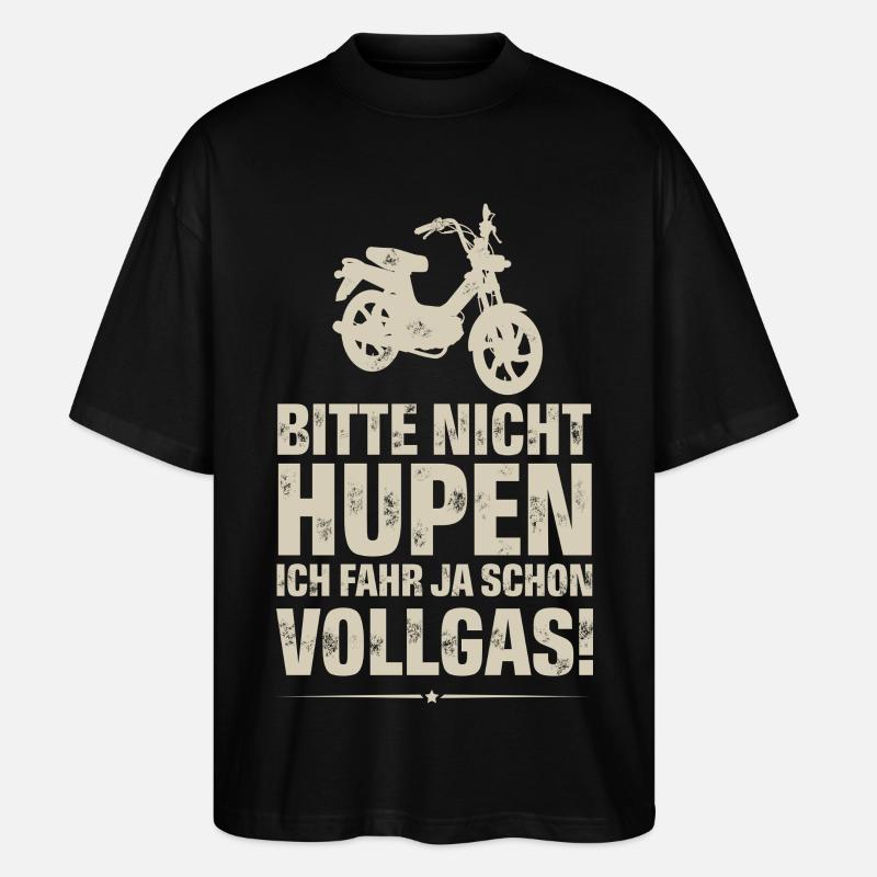 Mofa Mofafahrer - Stanley/Stella Oversized Unisex Bio T-Shirt Blaster 2.0 - Schwarz