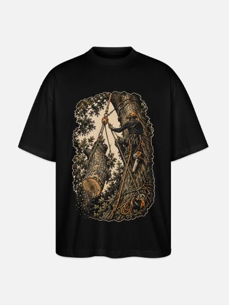 Baumpfleger Baumpflege - Stanley/Stella Oversized Unisex Bio T-Shirt Blaster 2.0 - Schwarz