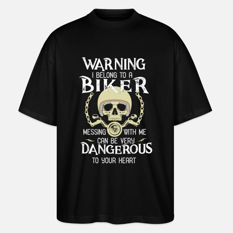 Biker - T-shirt bio Blaster 2.0 coupe oversize Stanley/Stella Unisexe - noir