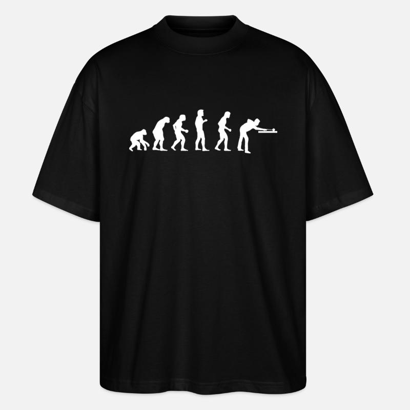 menschliche EVOLUTION BILLARD - Stanley/Stella Oversized Unisex Bio T-Shirt Blaster 2.0 - Schwarz