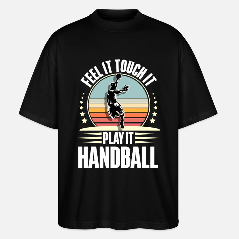 Handball Handballer - Stanley/Stella Oversized Unisex Bio T-Shirt Blaster 2.0 - Schwarz