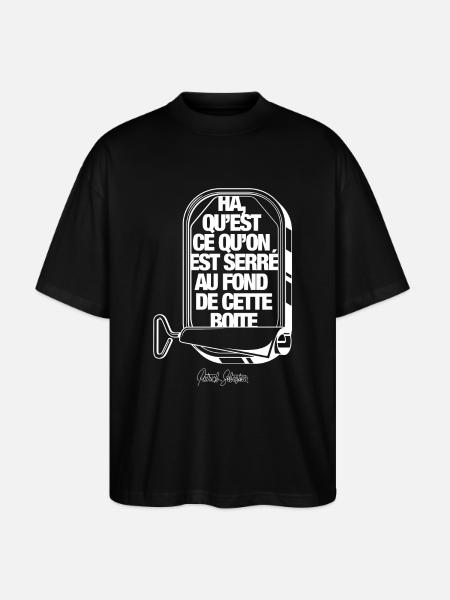 Les Sardines - T-shirt bio Blaster 2.0 coupe oversize Stanley/Stella Unisexe - noir