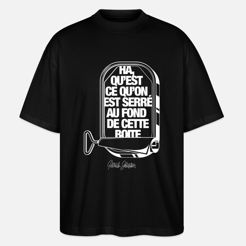 Les Sardines - T-shirt bio Blaster 2.0 coupe oversize Stanley/Stella Unisexe - noir