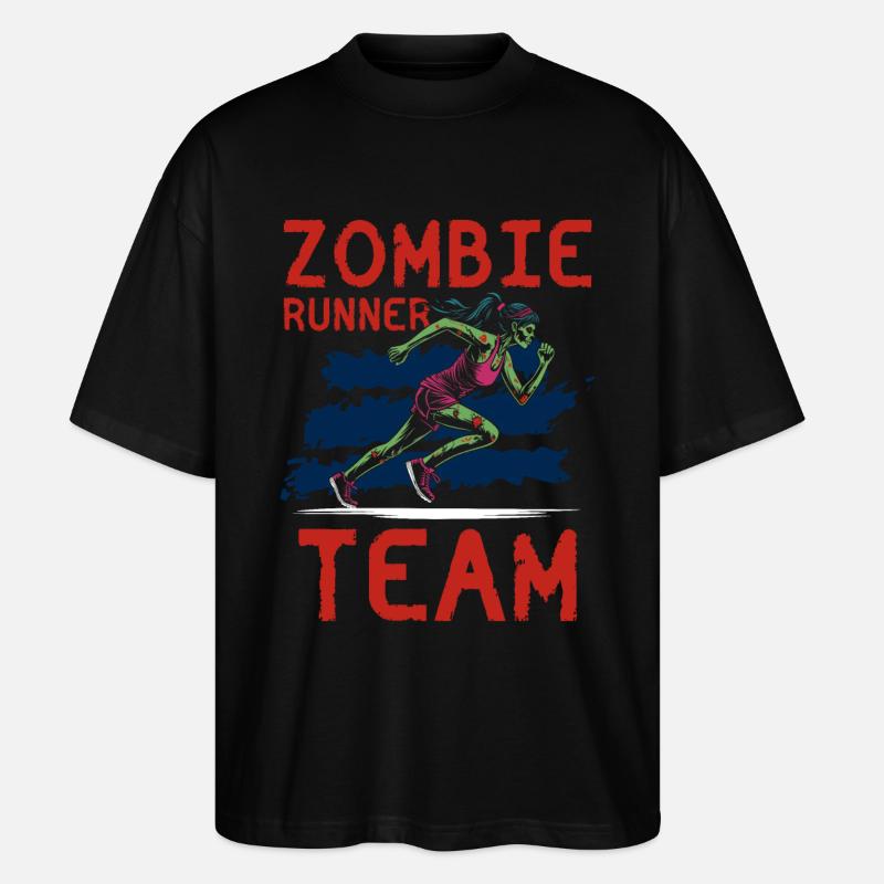 Coureur zombie - T-shirt bio Blaster 2.0 coupe oversize Stanley/Stella Unisexe - noir
