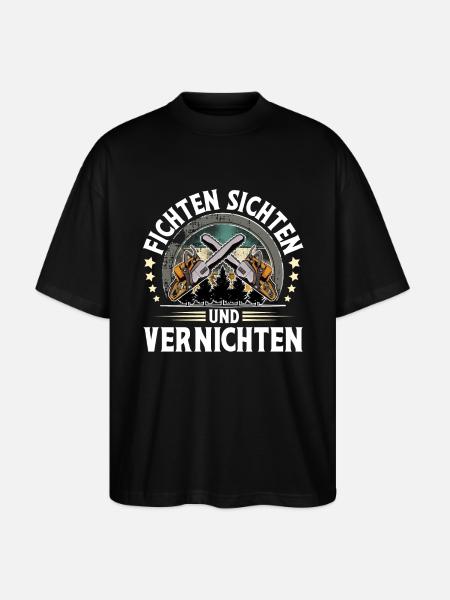 Holzfäller - Stanley/Stella Oversized Unisex Bio T-Shirt Blaster 2.0 - Schwarz