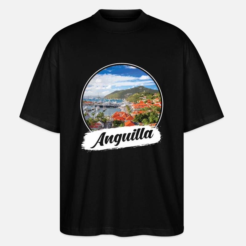 Anguilla Souvenir - Stanley/Stella Oversized Unisex Bio T-Shirt Blaster 2.0 - Schwarz