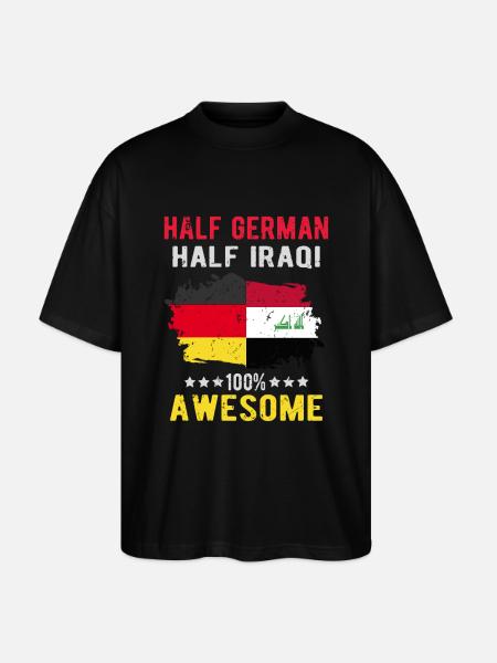 Half German Half Iraki - Stanley/Stella Oversized Unisex Organic T-shirt Blaster 2.0 - black