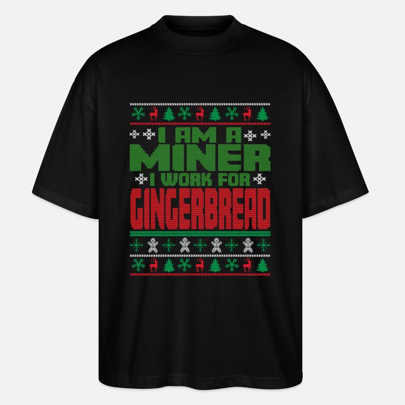 Dicton de Noël des mineurs - T-shirt bio Blaster 2.0 coupe oversize Stanley/Stella Unisexe - noir