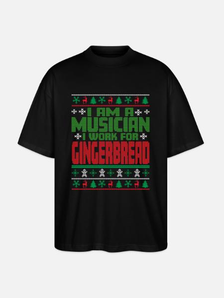 Musician Christmas Saying - Stanley/Stella Oversized Unisex Organic T-shirt Blaster 2.0 - black
