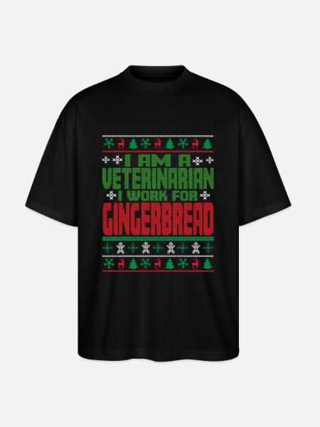 Veterinarian Christmas Saying - Stanley/Stella Oversized Unisex Organic T-shirt Blaster 2.0 - black