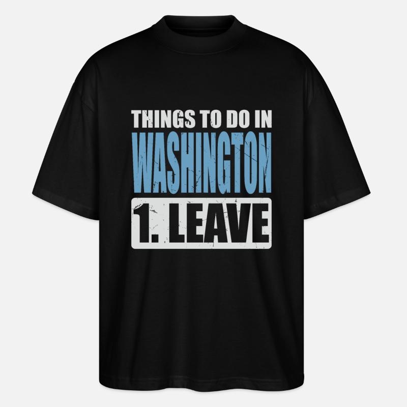 Mème de Washington - T-shirt bio Blaster 2.0 coupe oversize Stanley/Stella Unisexe - noir