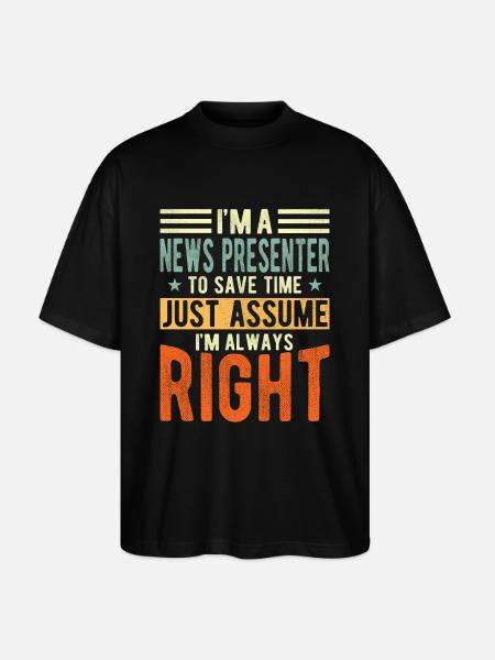 Présentateur - T-shirt bio Blaster 2.0 coupe oversize Stanley/Stella Unisexe - noir