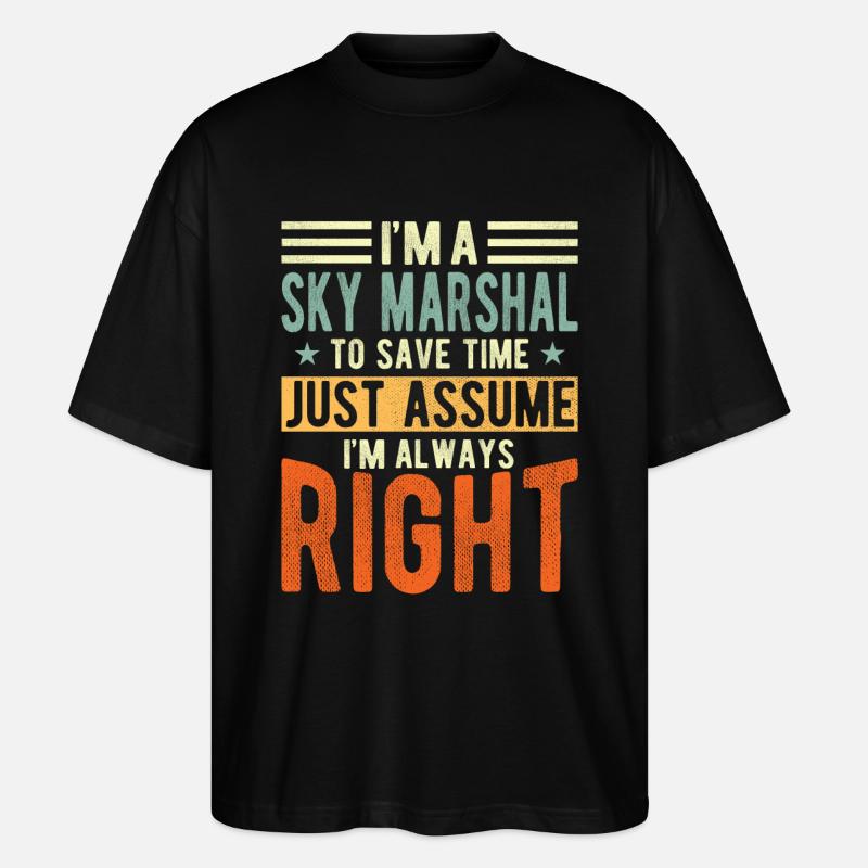 Maréchal du ciel - T-shirt bio Blaster 2.0 coupe oversize Stanley/Stella Unisexe - noir