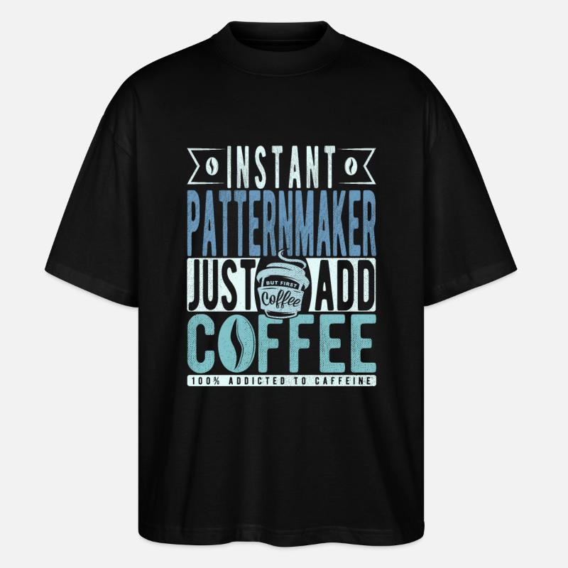 Modellbauer Kaffee Spruch - Stanley/Stella Oversized Unisex Organic T-shirt Blaster 2.0 - black