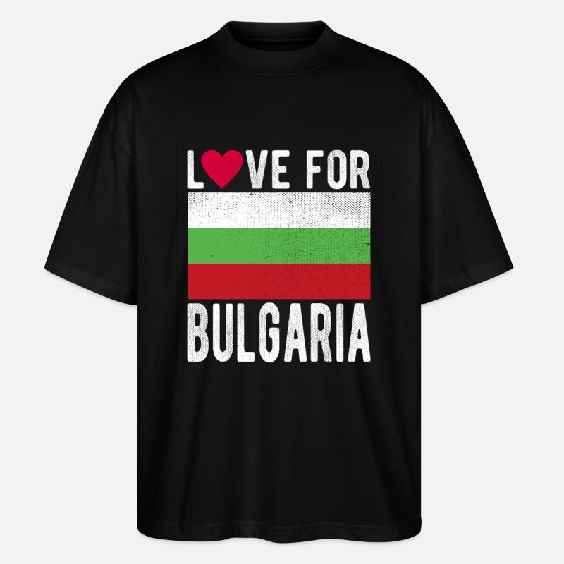 Bulgaria Souvenir - Stanley/Stella Oversized Unisex Organic T-shirt Blaster 2.0 - black