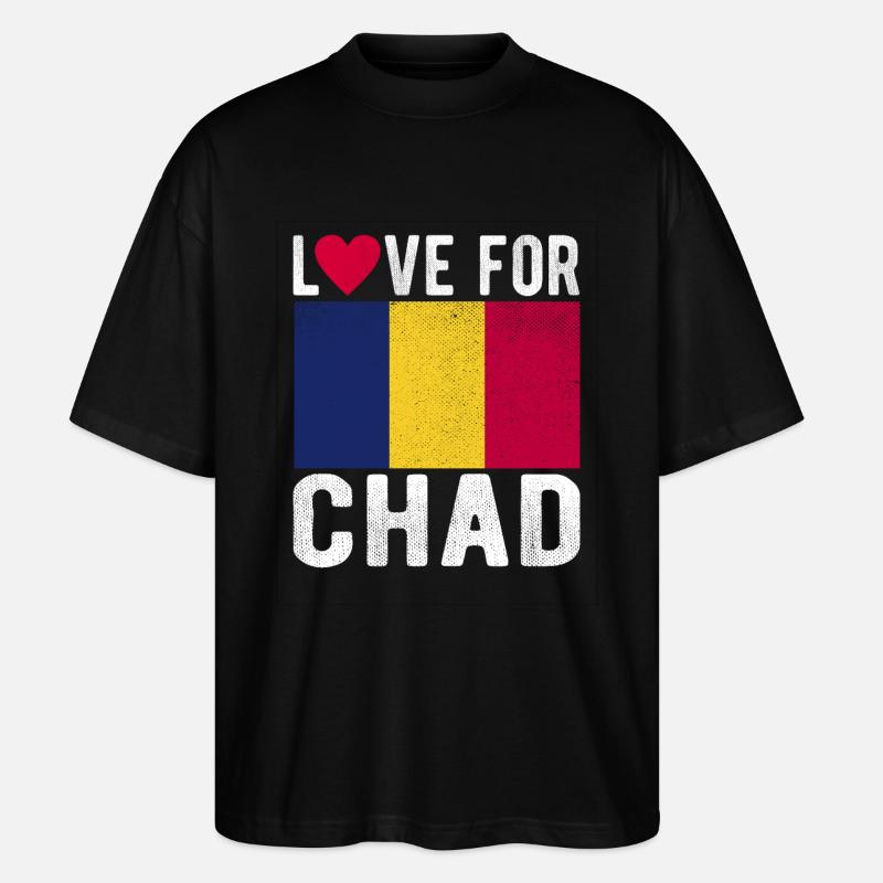 Souvenir Tchad - T-shirt bio Blaster 2.0 coupe oversize Stanley/Stella Unisexe - noir