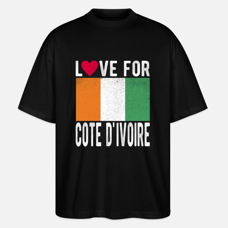 Cote D'ivoire Souvenir - Stanley/Stella Oversized Unisex Organic T-shirt Blaster 2.0 - black