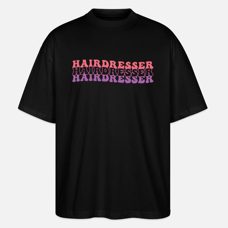 Krankenschwester Hippie - Stanley/Stella Oversized Unisex Bio T-Shirt Blaster 2.0 - Schwarz