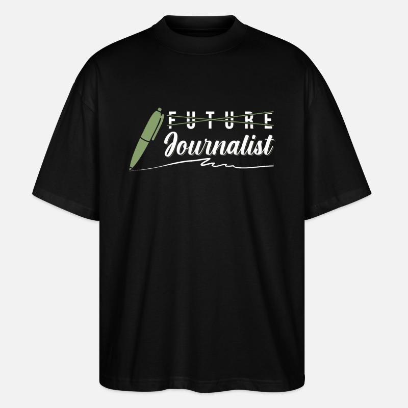 Journalismus Abschluss - Stanley/Stella Oversized Unisex Bio T-Shirt Blaster 2.0 - Schwarz