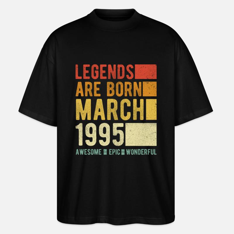 Anniversaire Mars 1995 - T-shirt bio Blaster 2.0 coupe oversize Stanley/Stella Unisexe - noir