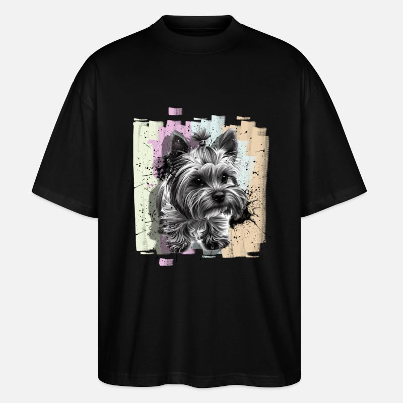 Yorkshire Terrier - Stanley/Stella Oversized Unisex Bio T-Shirt Blaster 2.0 - Schwarz