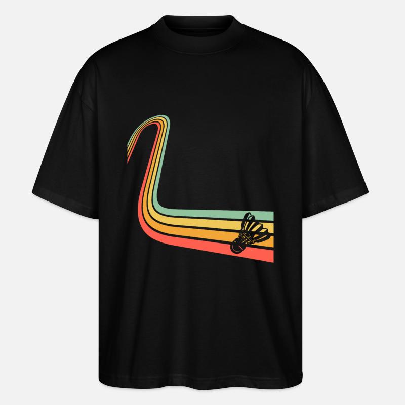 Badminton Federball - Stanley/Stella Oversized Unisex Bio T-Shirt Blaster 2.0 - Schwarz