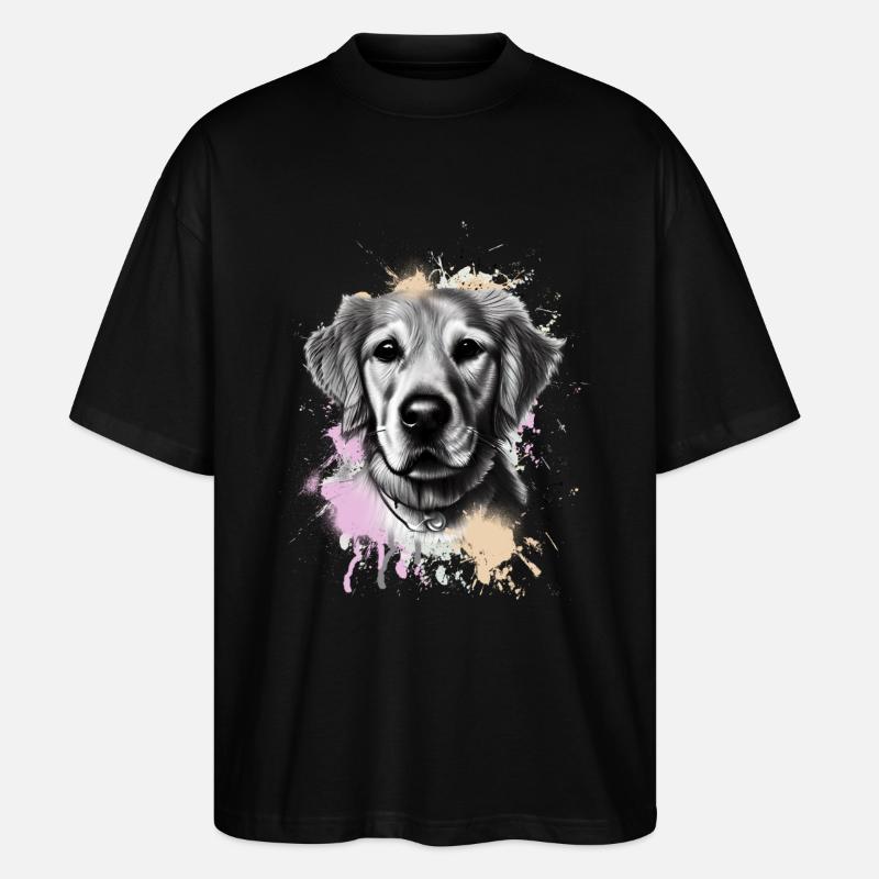 Golden Retriever - Stanley/Stella Oversized Unisex Bio T-Shirt Blaster 2.0 - Schwarz
