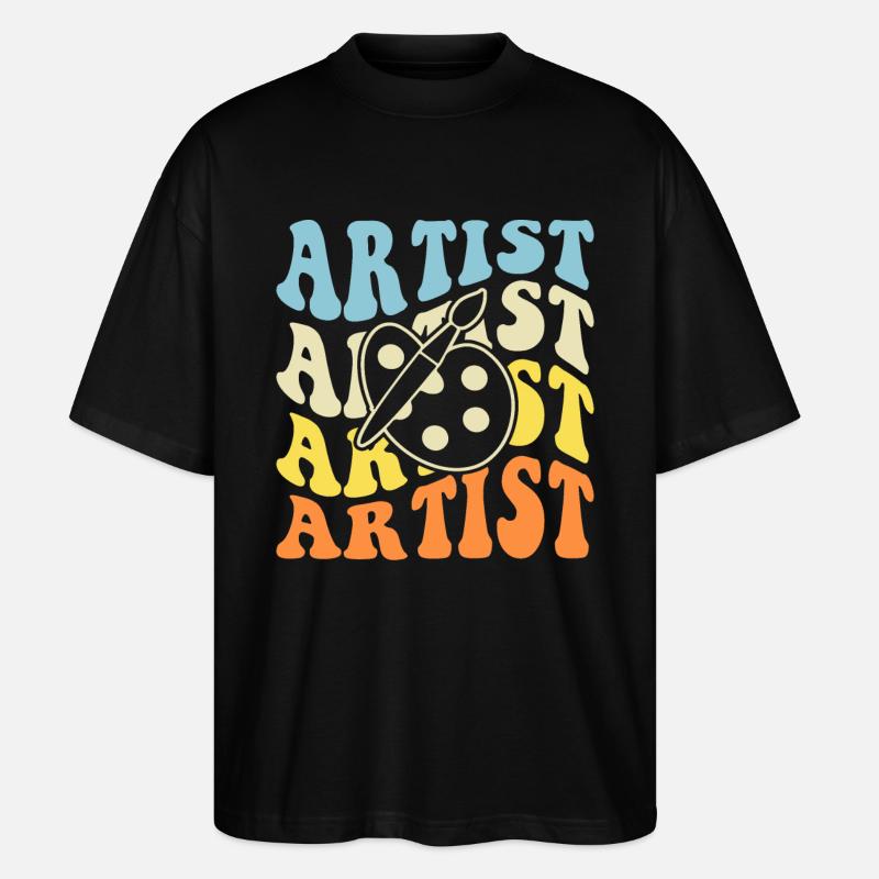 Künstler - Stanley/Stella Oversized Unisex Bio T-Shirt Blaster 2.0 - Schwarz