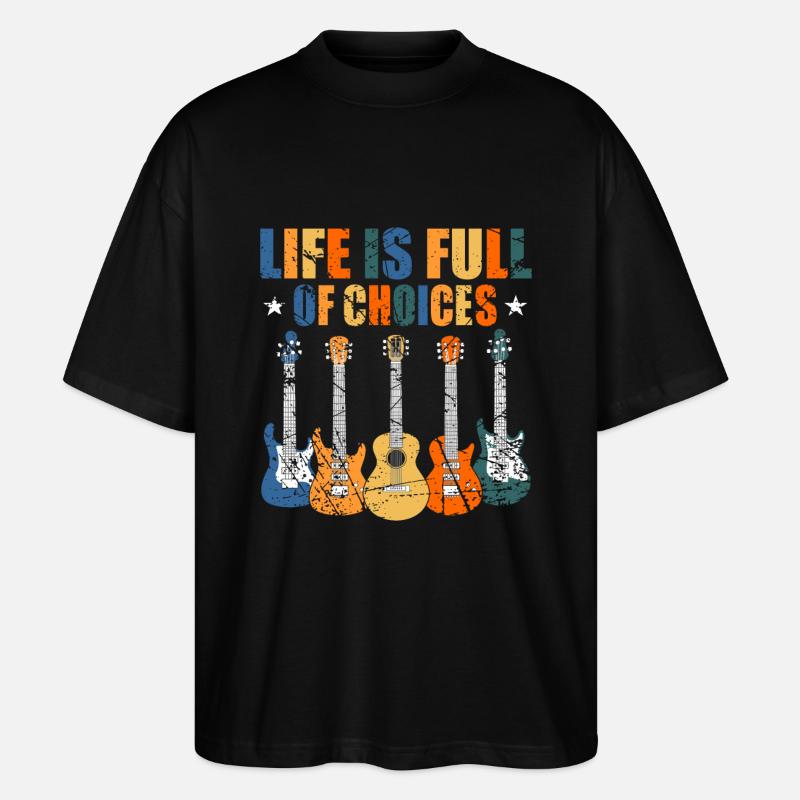 Guitariste guitariste guitariste disant drôle - T-shirt bio Blaster 2.0 coupe oversize Stanley/Stella Unisexe - noir