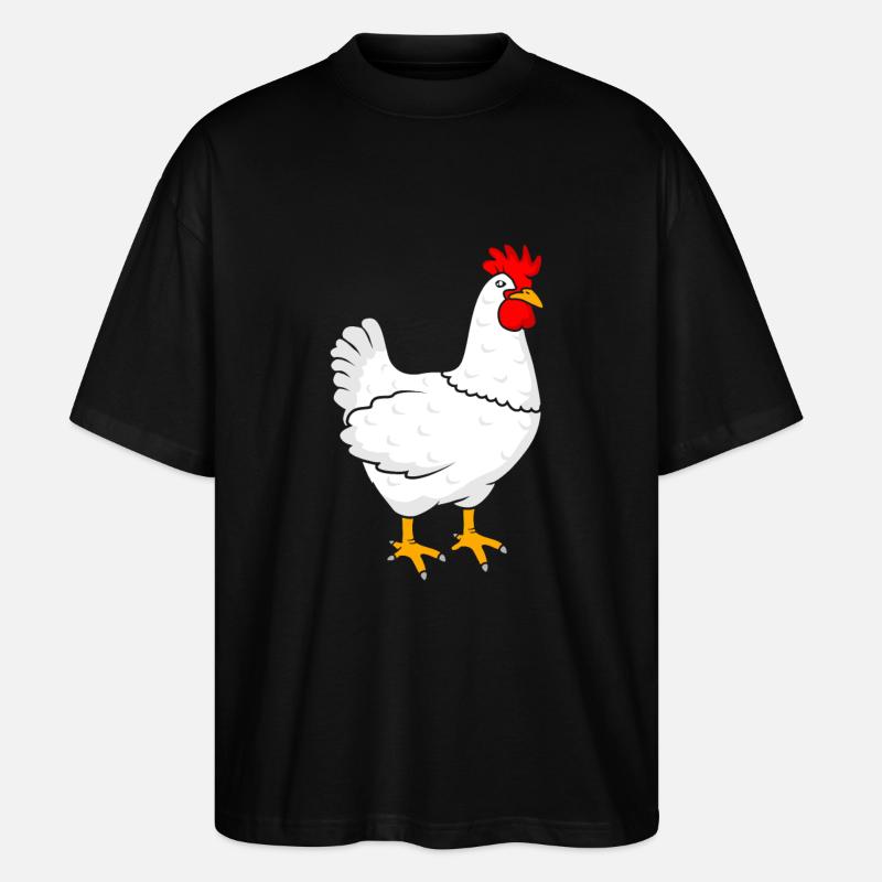 Huhn - Stanley/Stella Oversized Unisex Bio T-Shirt Blaster 2.0 - Schwarz