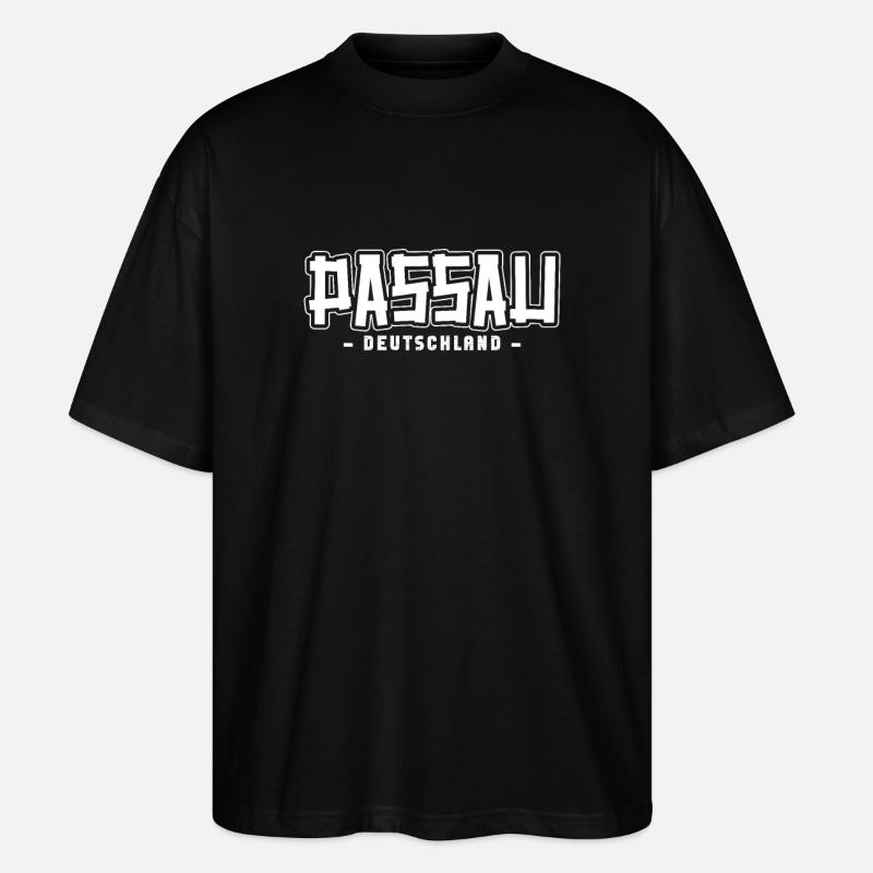 Passauerin Passauer Passau - Stanley/Stella Oversized Unisex Organic T-shirt Blaster 2.0 - black